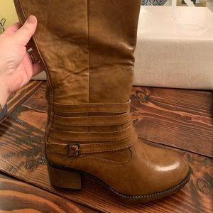 *New in Box* Cognac Wide Calf Riding Boot